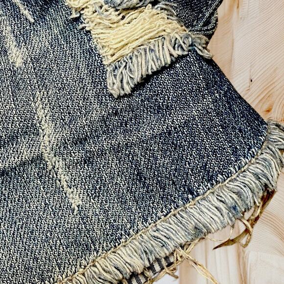 Blank NYC Distressed Frayed Denim Shortalls Size 25 Bibs Womens 100% Cotton Fun - Picture 7 of 10